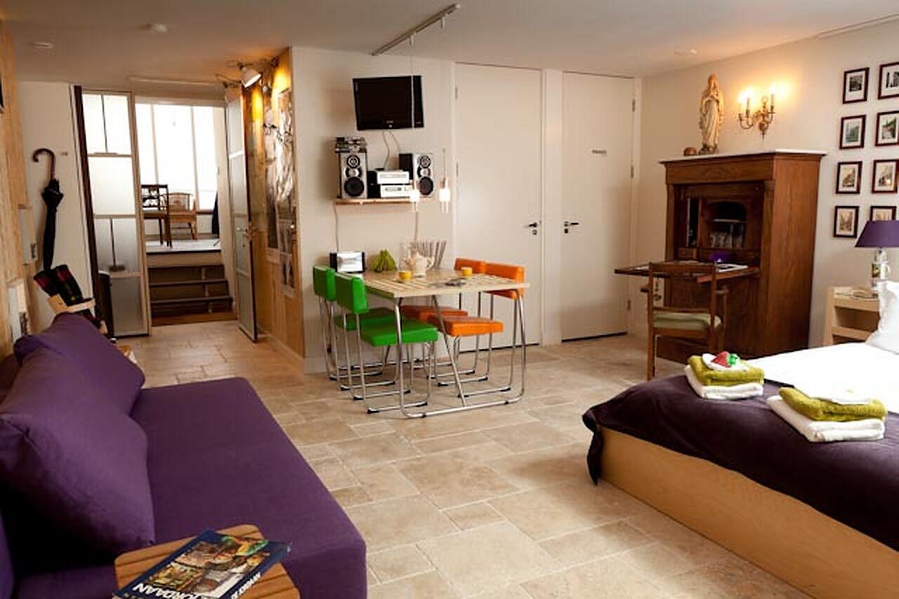 1 bedroom, iron/ironing board, Internet, bed sheets