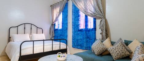 1 bedroom, iron/ironing board, bed sheets