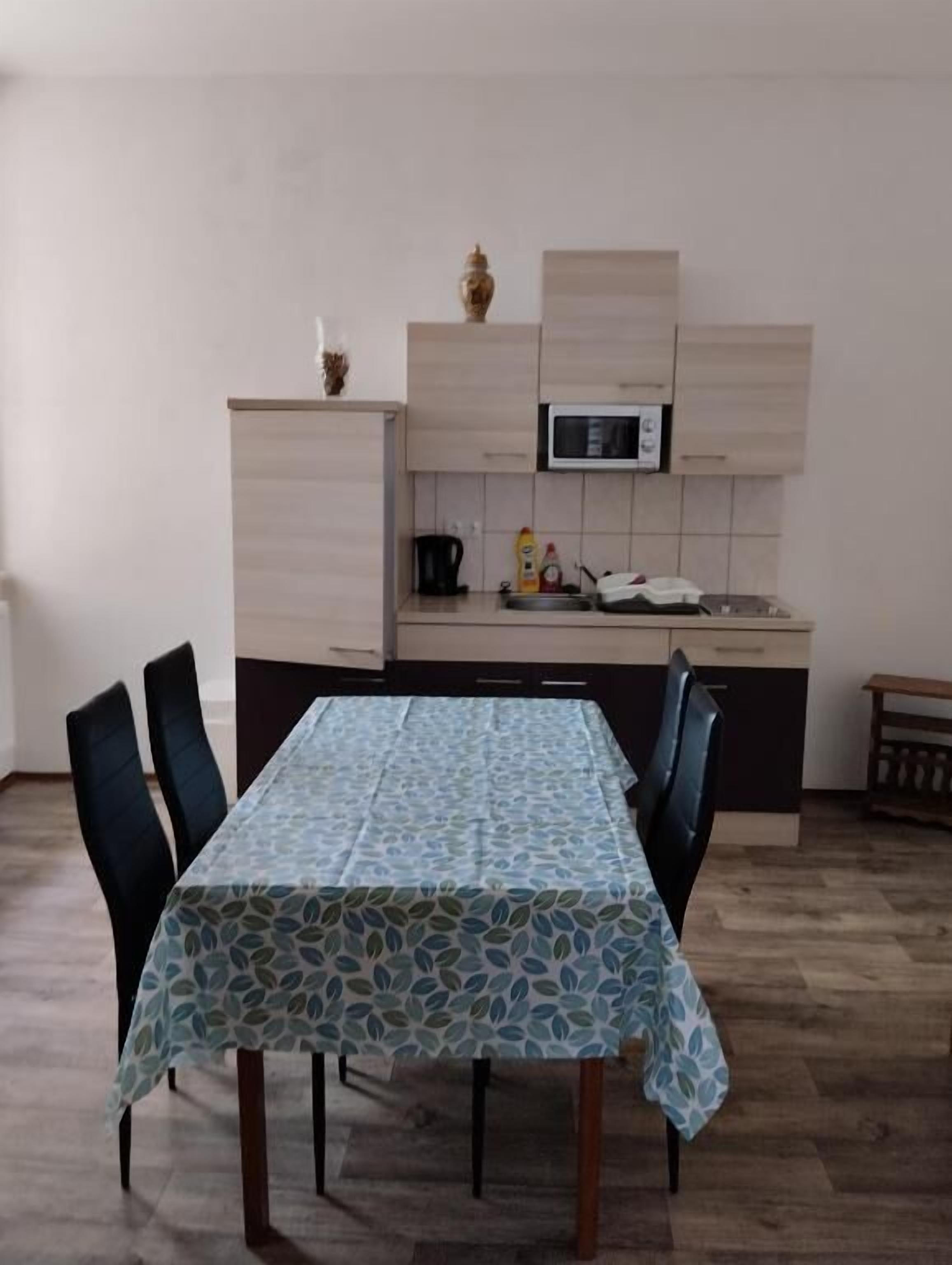 Familienapartment, Küche | Eigene Küche | Großer Kühlschrank, Wasserkocher