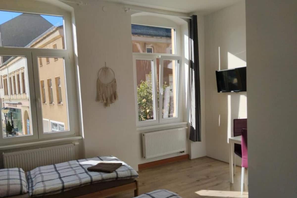 Habitación Deluxe con 2 camas individuales, baño privado | Cortinas blackout, insonorización y wifi gratis