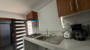 Basic Apartment, Patio | Private kitchen