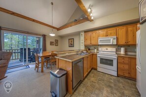 Fridge, microwave, oven, stovetop - Kimberley Ridge 2BR + Loft Condo w/ Hot Tub (Kimberley)