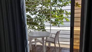 Deluxe Double Room, Balcony, Sea View | In-room safe, desk, laptop workspace, blackout drapes