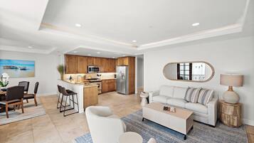 Smart TV, lareira, videogames, mesa de pingue-pongue