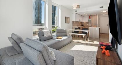 Executive New Westminster condo steps to water, downtown, and skytrain!