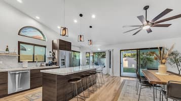 Microwave, oven, stovetop, dishwasher