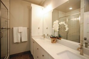Regadera, secadora de cabello, bidet, toallas 