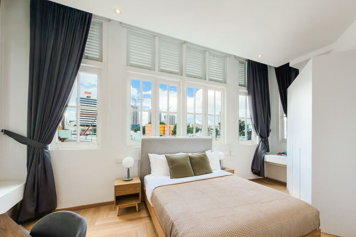 Premium Apartment, 2 Bedrooms, City View | Desk, laptop workspace, blackout curtains, iron/ironing board