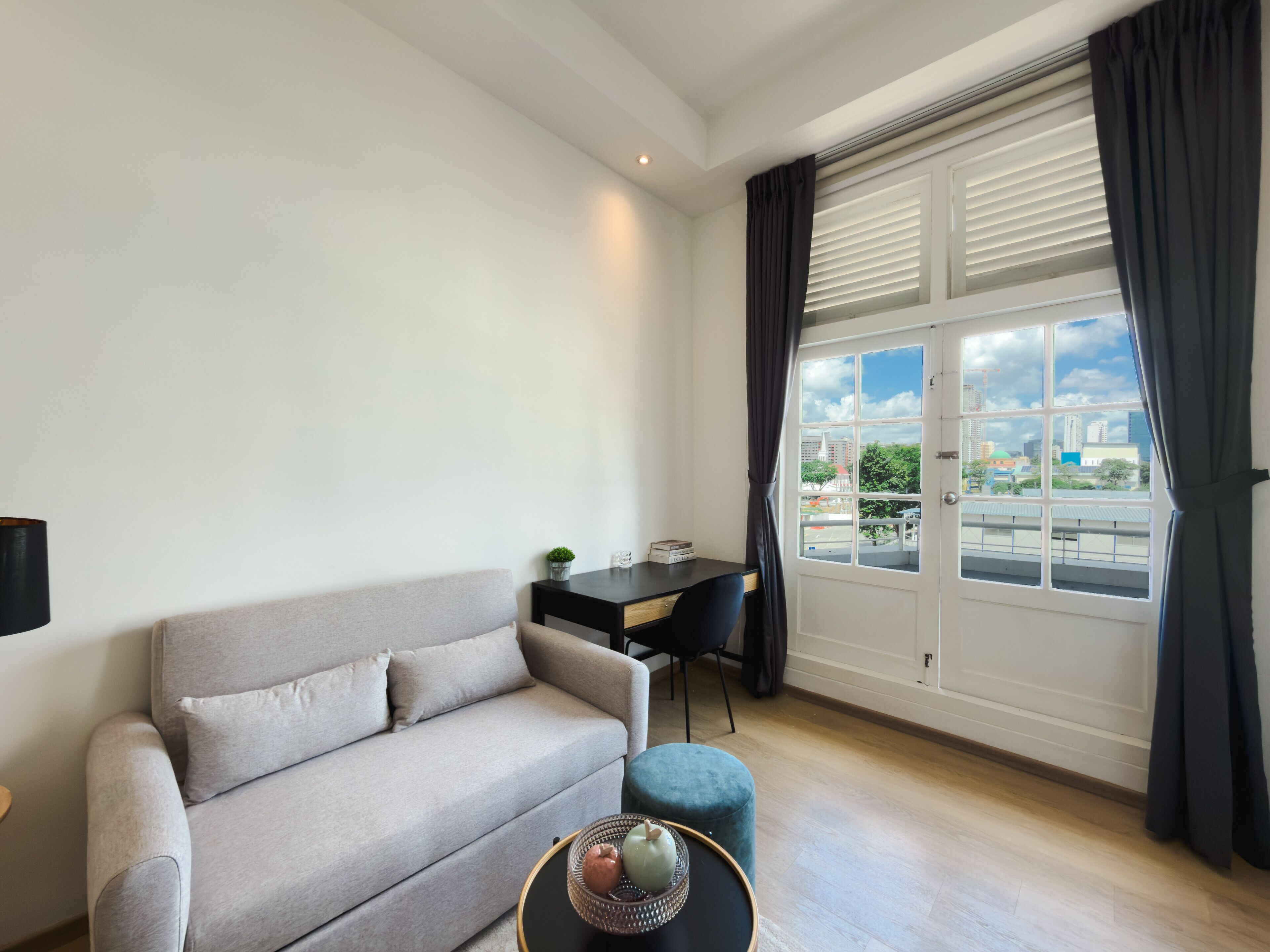 Apartment, 1 Queen Bed with Sofa bed, Balcony, City View | Living area | 48-inch Smart TV with digital channels