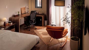 Deluxe Studio | Premium bedding, memory foam beds, individually furnished, desk