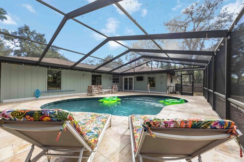 3-bedroom pool house on a acre w fenced yard - UTC, IMG, Lakewood Ranch & beach