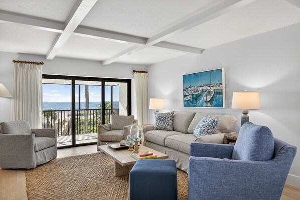 Smart TV, books, offices, computer monitors - Sandollar B203 NEW and stunning 3/2 Direct Gulf Front! (Sanibel)