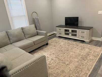 3-bedroom cozy apartment in quaint New York Mills with AC, washer and dryer.