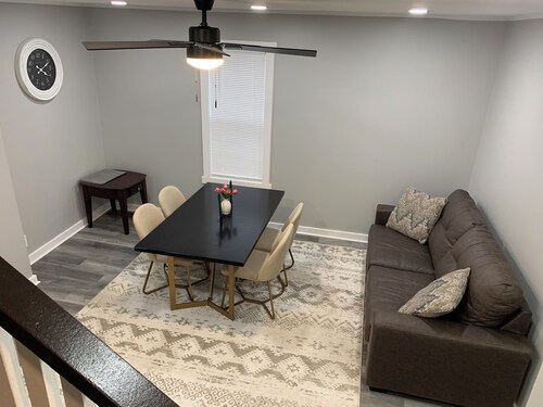 3-bedroom cozy apartment in quaint New York Mills with AC, washer and dryer.