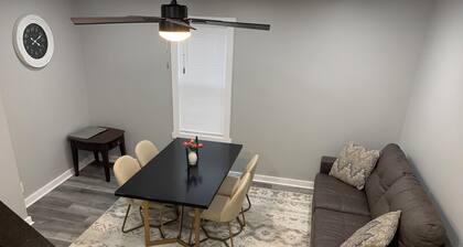 3-bedroom cozy apartment in quaint New York Mills with AC, washer and dryer.