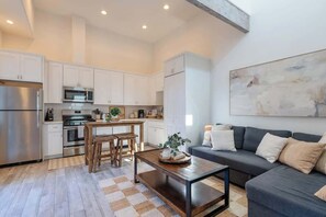 Put your feet up after a day exploring the city on the soft, inviting sofa - Sunny City Escape | Walkable | Mins to Everywhere! (San Diego)