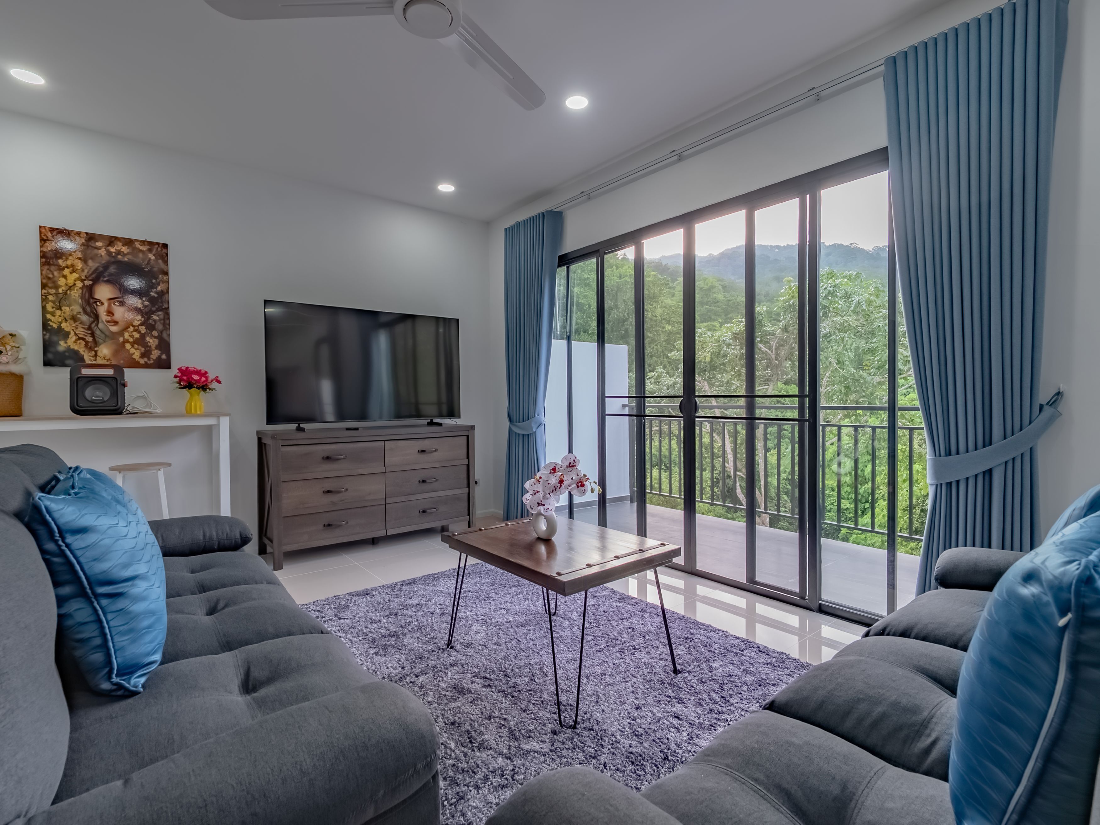 Villa, 3 habitaciones, alberca privada, vista a la montaña | Sala de estar