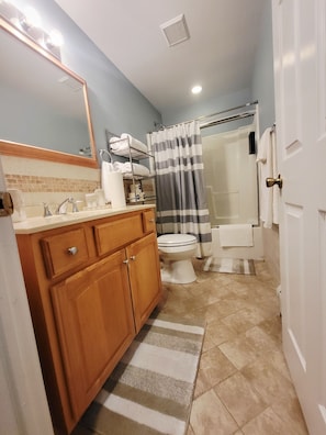 Towels, soap, toilet paper