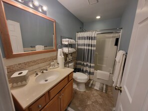 Towels, soap, toilet paper
