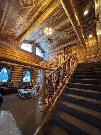Interior. Moose Track Room @ Alaska Knotty Pine B&B