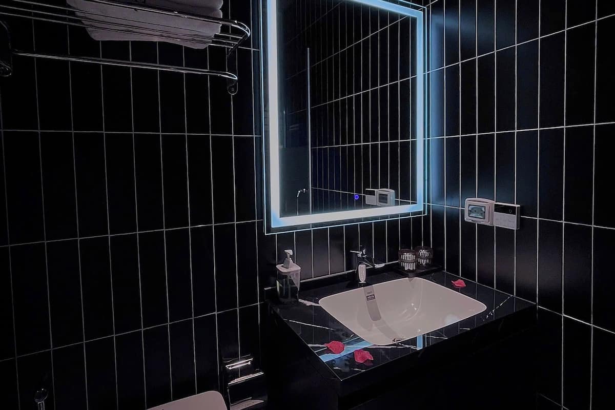 ラグジュアリー ダブルルーム 禁煙 シティビュー | バスルーム | ヘアドライヤー、バスローブ、スリッパ、タオル