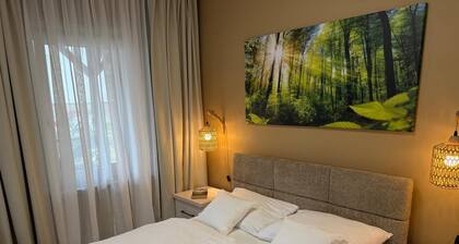 Cozy apartment surrounded by forest and fields near the border