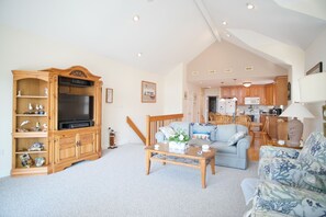 Televisión y chimenea