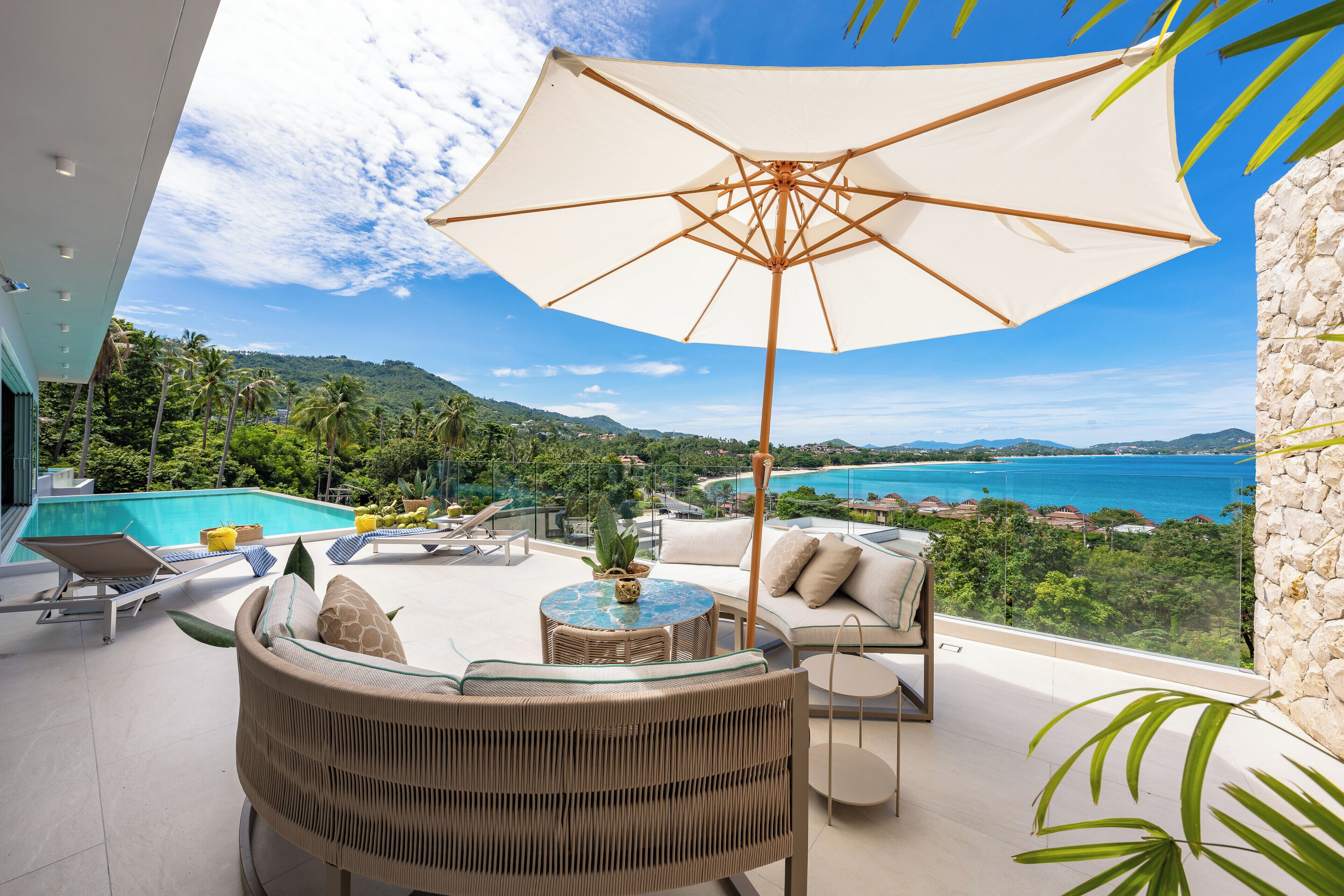 Luxury Villa, 4 Bedrooms, Private Pool, Sea View | Terrace/patio