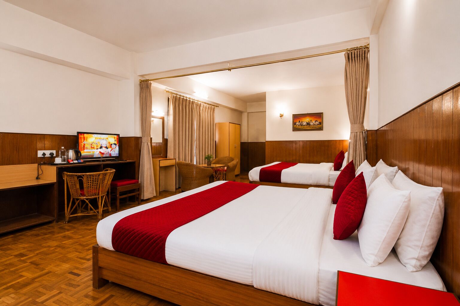 Family Double Room, 2 Bedrooms | Egyptian cotton sheets, premium bedding, down comforters
