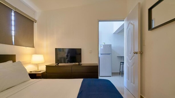 Basic Apartment, 1 Queen Bed, Kitchen, City View | Iron/ironing board, free WiFi - Studio Close to Agora Mall Sleeps 2 (Santo Domingo)