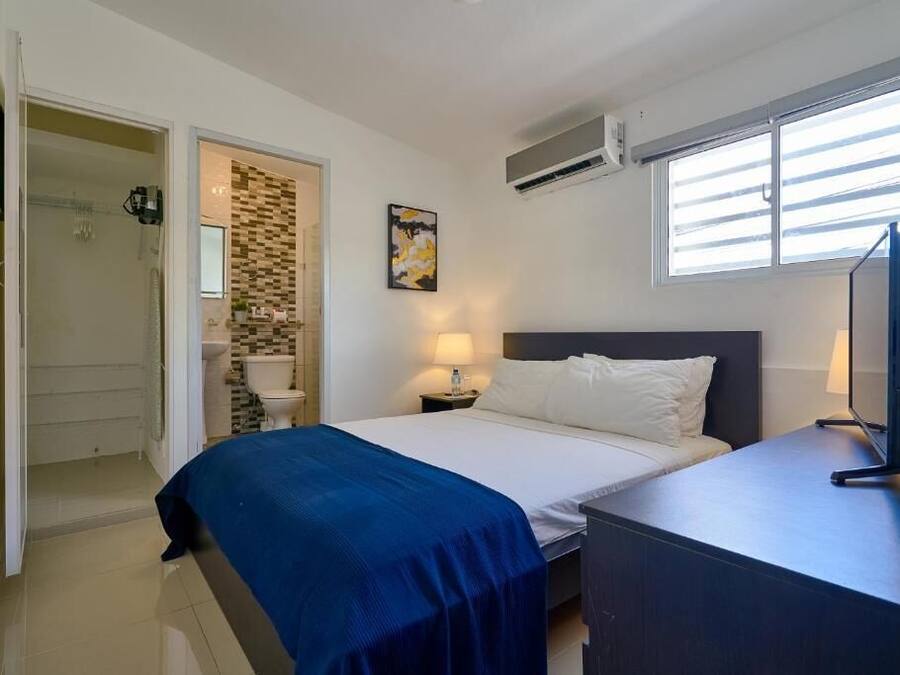 Apartemen Basic, 1 Tempat Tidur Queen, dapur, pemandangan kota | Setrika/meja setrika dan Wi-Fi gratis