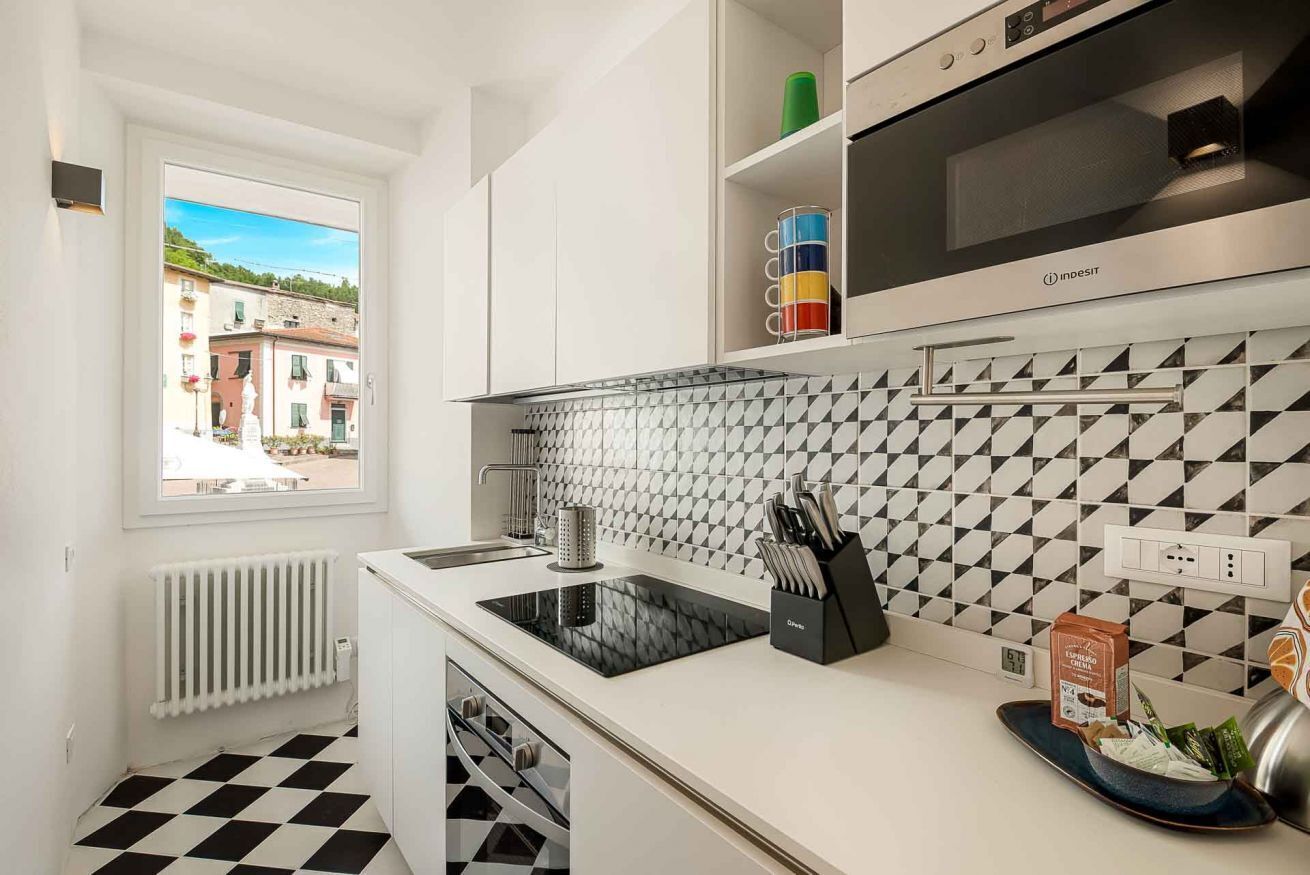 Fridge, microwave, dishwasher