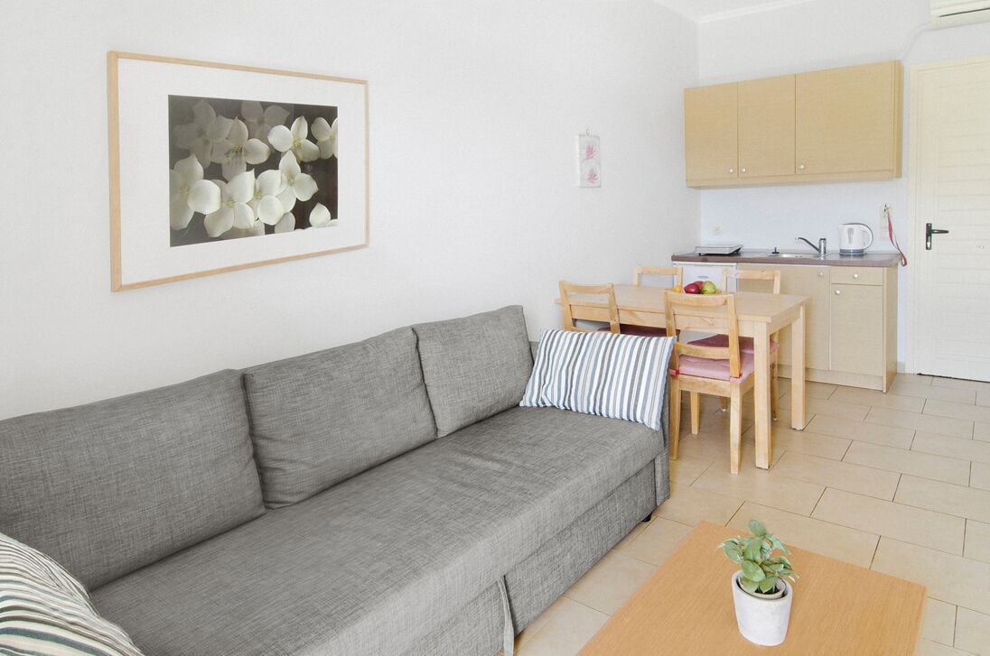Comfort-Studiosuite, Meerblick | Wohnbereich | Fernseher, Drucker