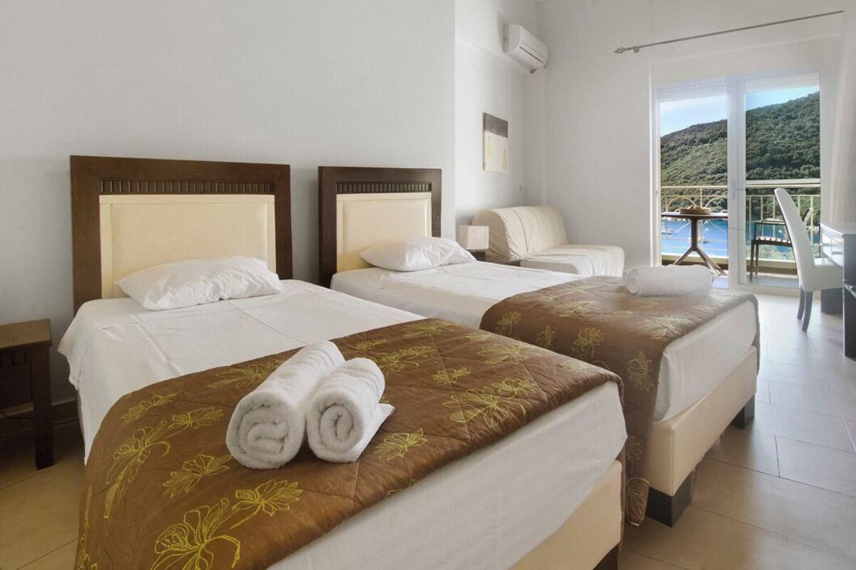 클래식 더블룸 또는 트윈룸, 바다 전망 | 객실 내 금고, 방음 설비, 다리미/다리미판, 무료 WiFi