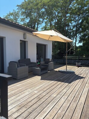 Terrace/patio - Charming villa near the Landaise beach, Basque coast  (Ondres)