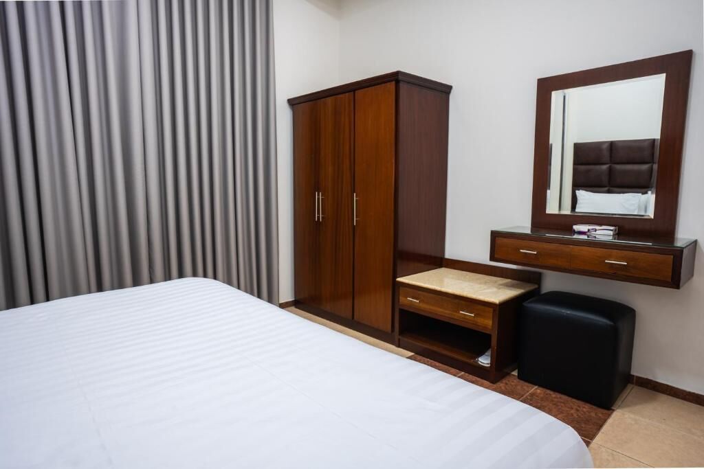 อพาร์ทเมนท์สำหรับครอบครัว, 2 ห้องนอน | ตู้นิรภัยในห้องพัก, เตารีด/โต๊ะรีดผ้า, Wi-Fi ฟรี, ทางสำหรับรถเข็น
