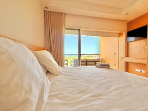 2 bedrooms, iron/ironing board, WiFi, bed sheets - Panoramic sea view with pool access at Taghazout Bay (Tamraght)
