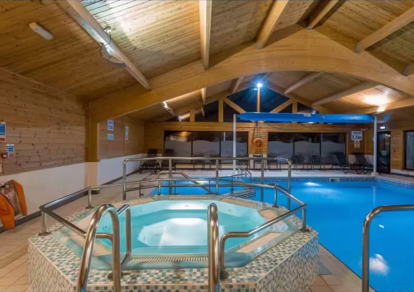 Indoor pool, a heated pool
