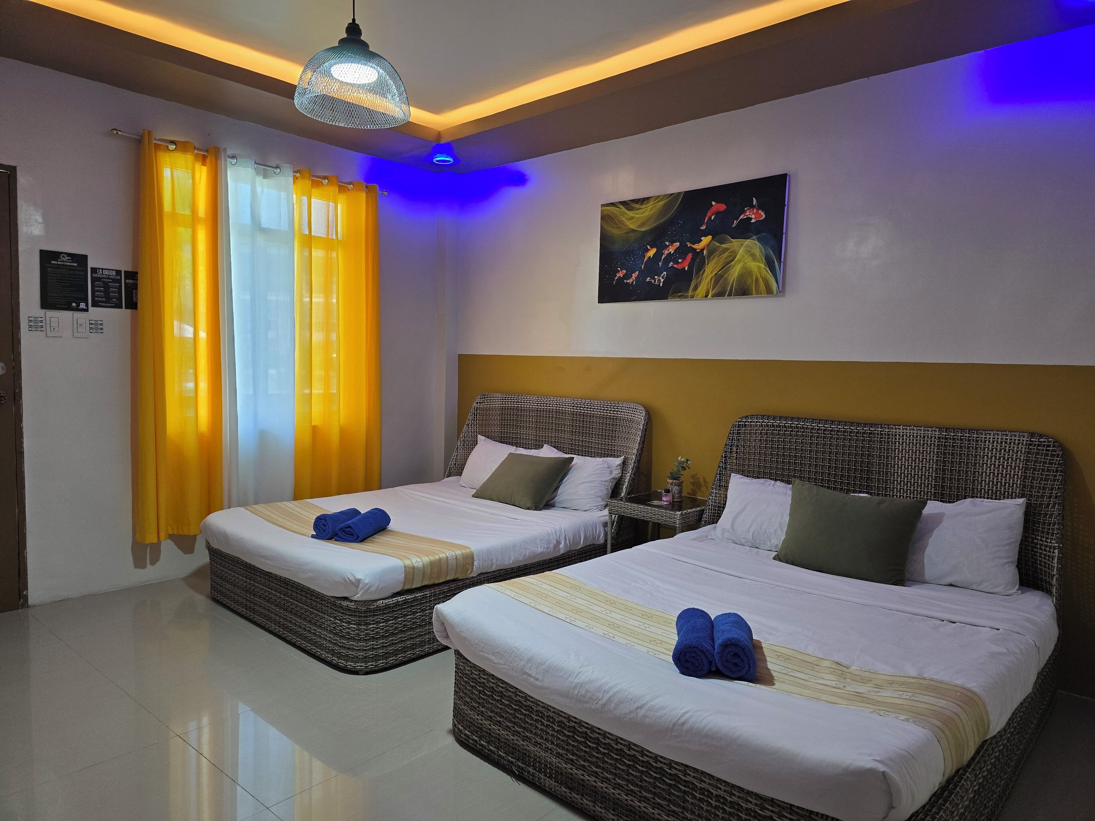 Deluxe Quadruple Room, Balcony, Pool View | Iron/ironing board, free WiFi