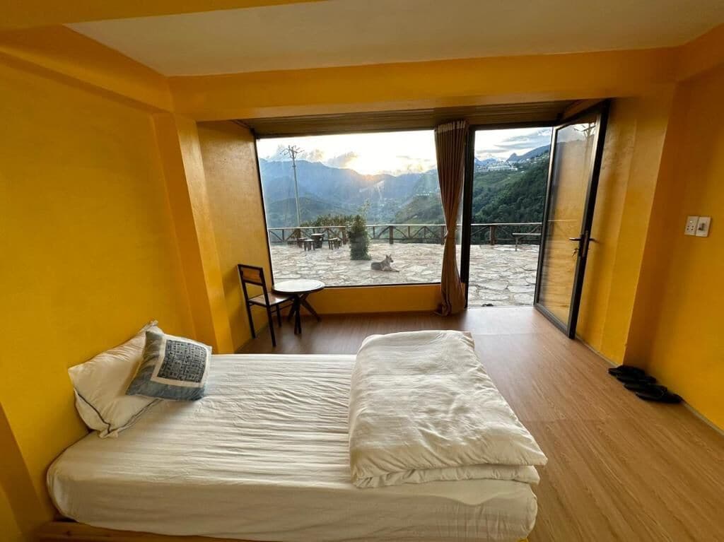 经济双人房或双床房, 阳台, 山景 | 办公桌、隔音、熨斗/熨板、免费 WiFi