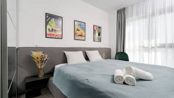 Strykjärn/strykbräda, wi-fi och sängkläder