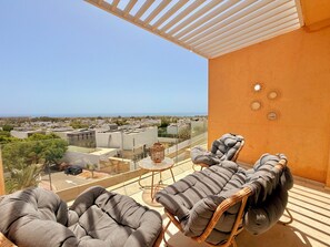 Terrace/patio - Le Parfait Cocon with view and pool access at Taghazout Bay (Tamraght)