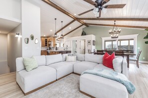 Smart TV, fireplace, video games