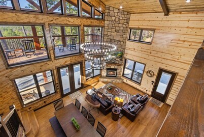 Welcome to The Sanctuary, a peaceful mountain retreat designed for connection, comfort, and unforgettable views. From cozy fireplaces to expansive outdoor spaces overlooking White Rock Mountain.