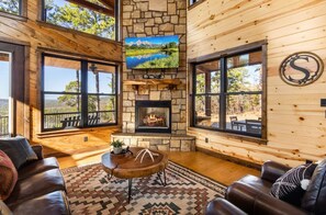 Télévision, cheminée