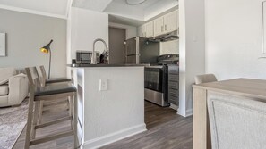 Apartment (1 Bedroom) | Private kitchen | Fridge, coffee/tea maker