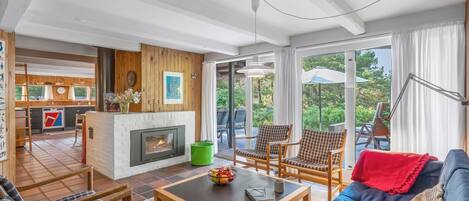 Télévision, cheminée