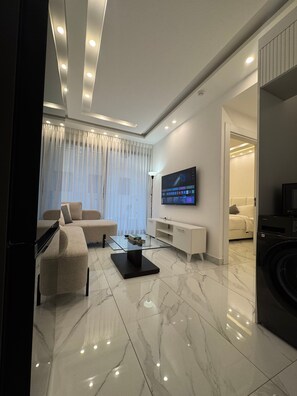 Apartment, 1 Bedroom, Accessible, Smoking | Living room - Boulevard Comfort Haven, apt With Stunning Veiw (Amman)