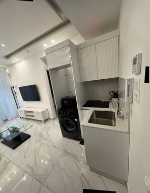 Appartement, 1 chambre, accessible aux personnes à mobilité réduite, fumeur | Cuisine privée