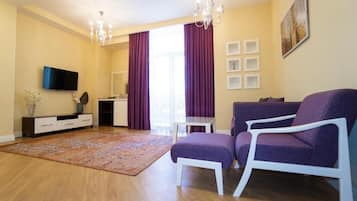 109-inch plasma TV with cable channels, heated floors, printers